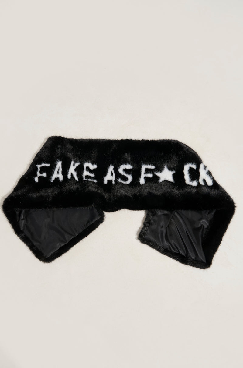 F*CK IT FAUX FUR SCARF