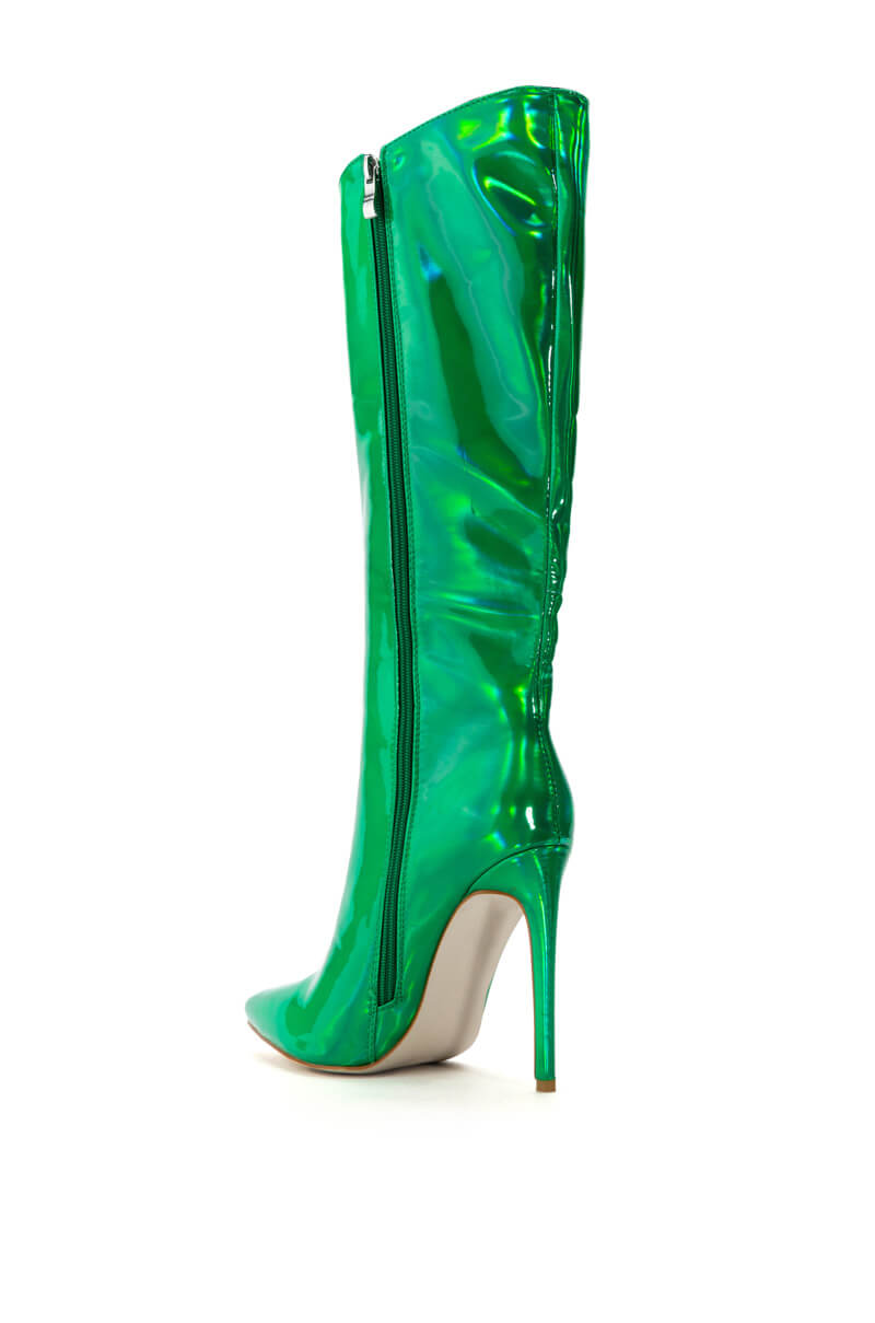 AZALEA WANG NOVA SEXY STILETTO BOOT IN GREEN