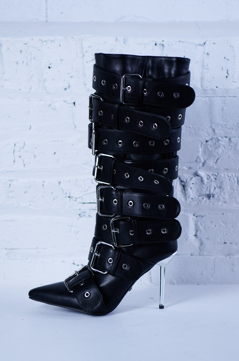 AZALEA WANG SEDNA BLACK BELT COVERED BOOT