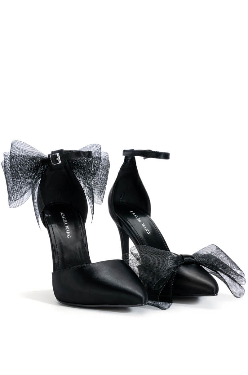 AZALEA WANG SWEETIE TRENDY BOW PUMPS IN BLACK