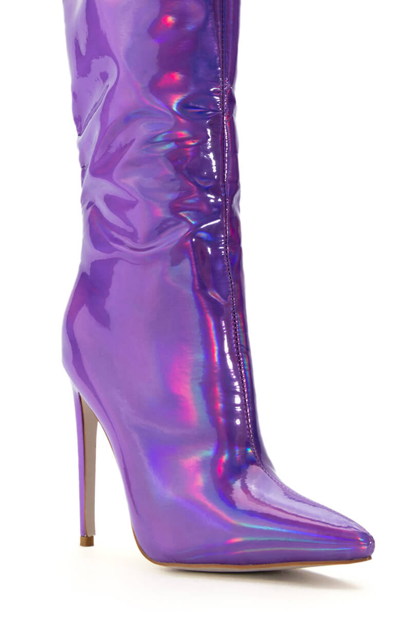 AZALEA WANG NOVA SEXY STILETTO BOOT IN PURPLE