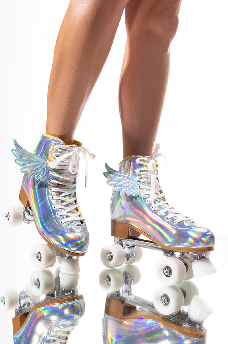 COSMIC SKATES ARCHIE IRIDESCENT ROLLER SKATES