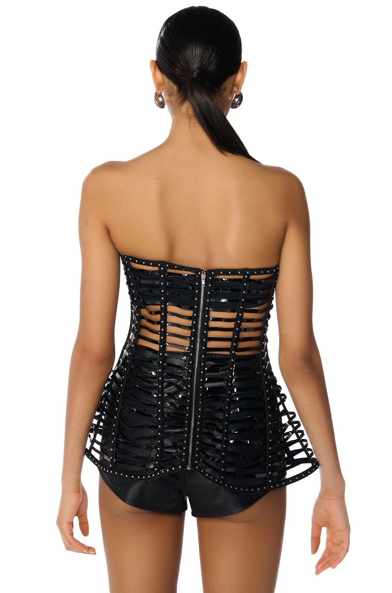 CAN'T COMPETE TRANSPARENT CORSET TOP