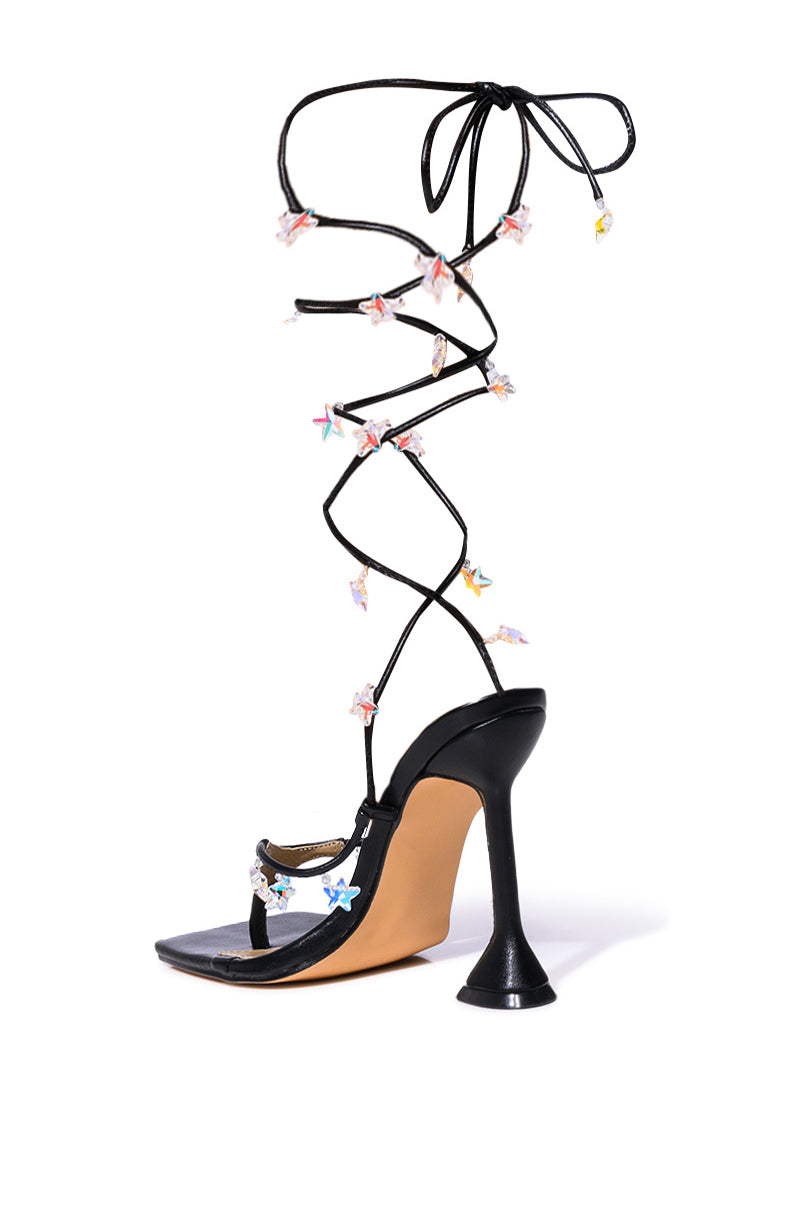 ISLA STAR STRAPPY SANDAL IN BLACK
