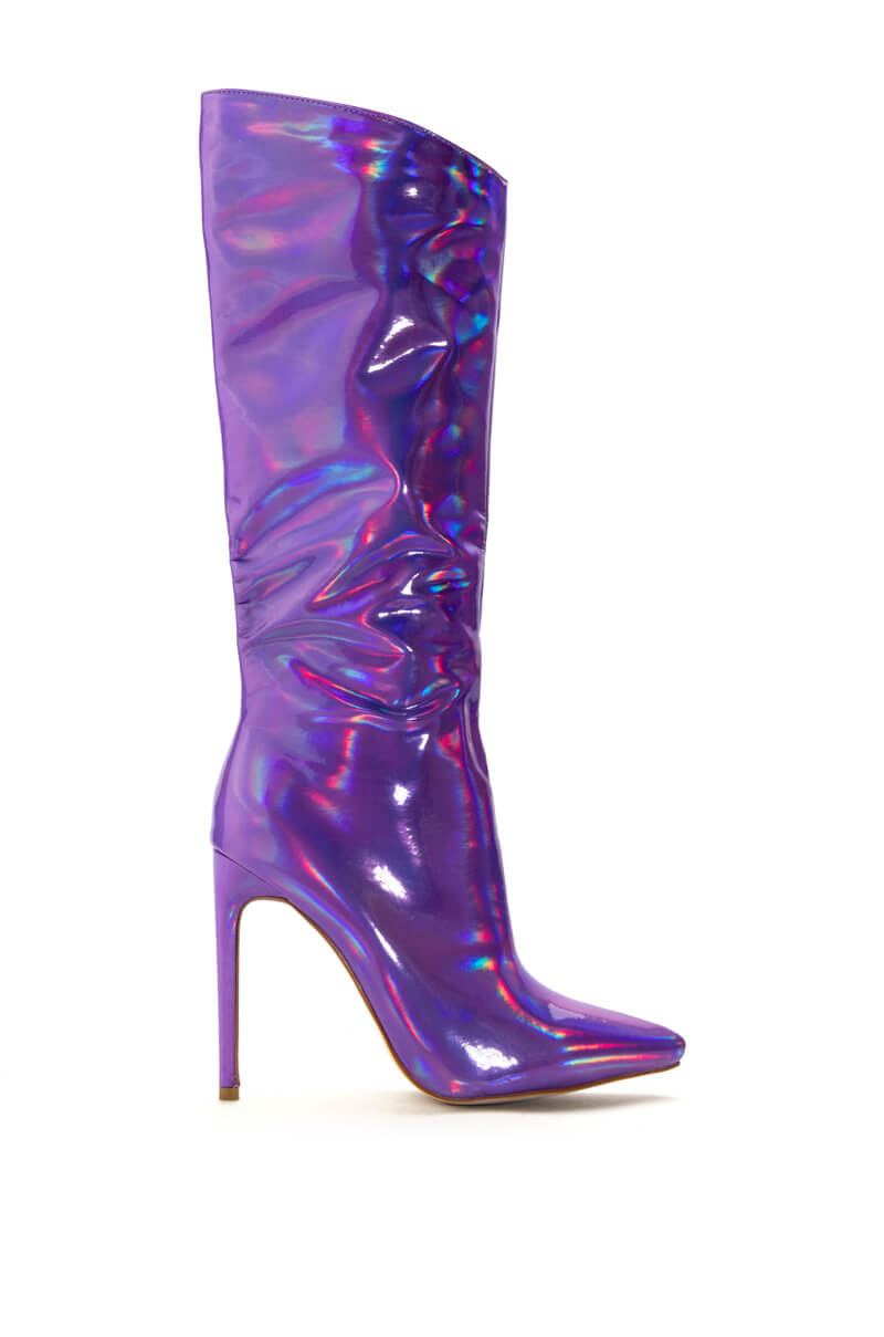 AZALEA WANG NOVA SEXY STILETTO BOOT IN PURPLE