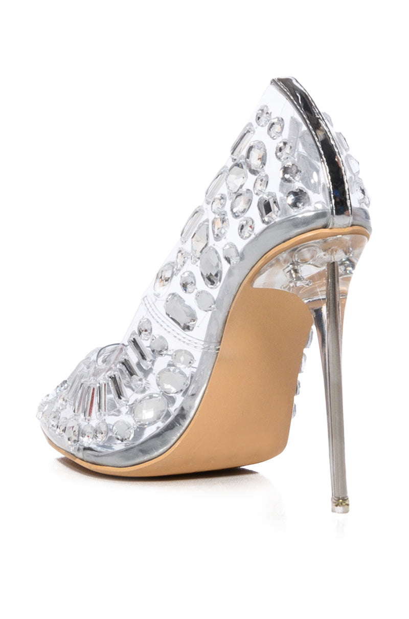 AZALEA WANG BLAKELY EMBELLISHED PUMP IN SILVER