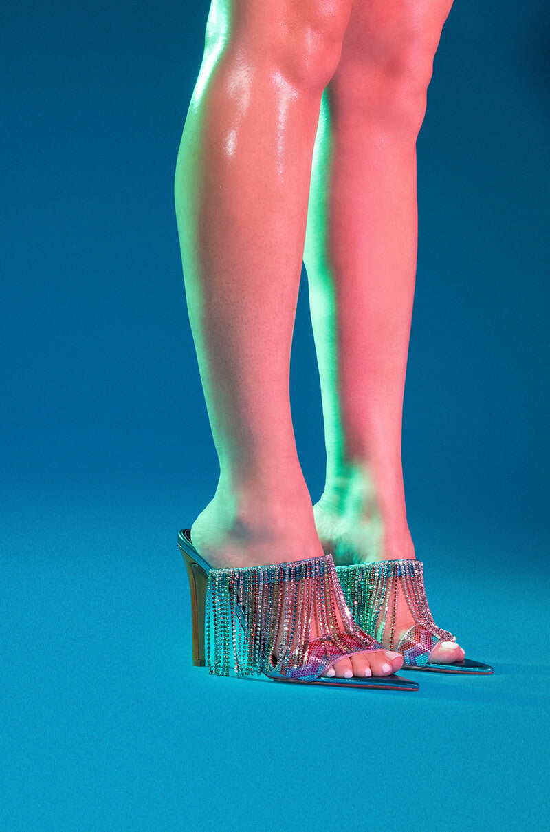 AZALEA WANG ZENNI MULTI DIAMOND DRAPE SANDAL