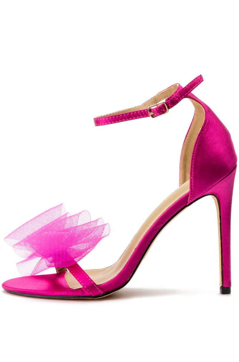 BOW STILETTO SANDAL IN PINK