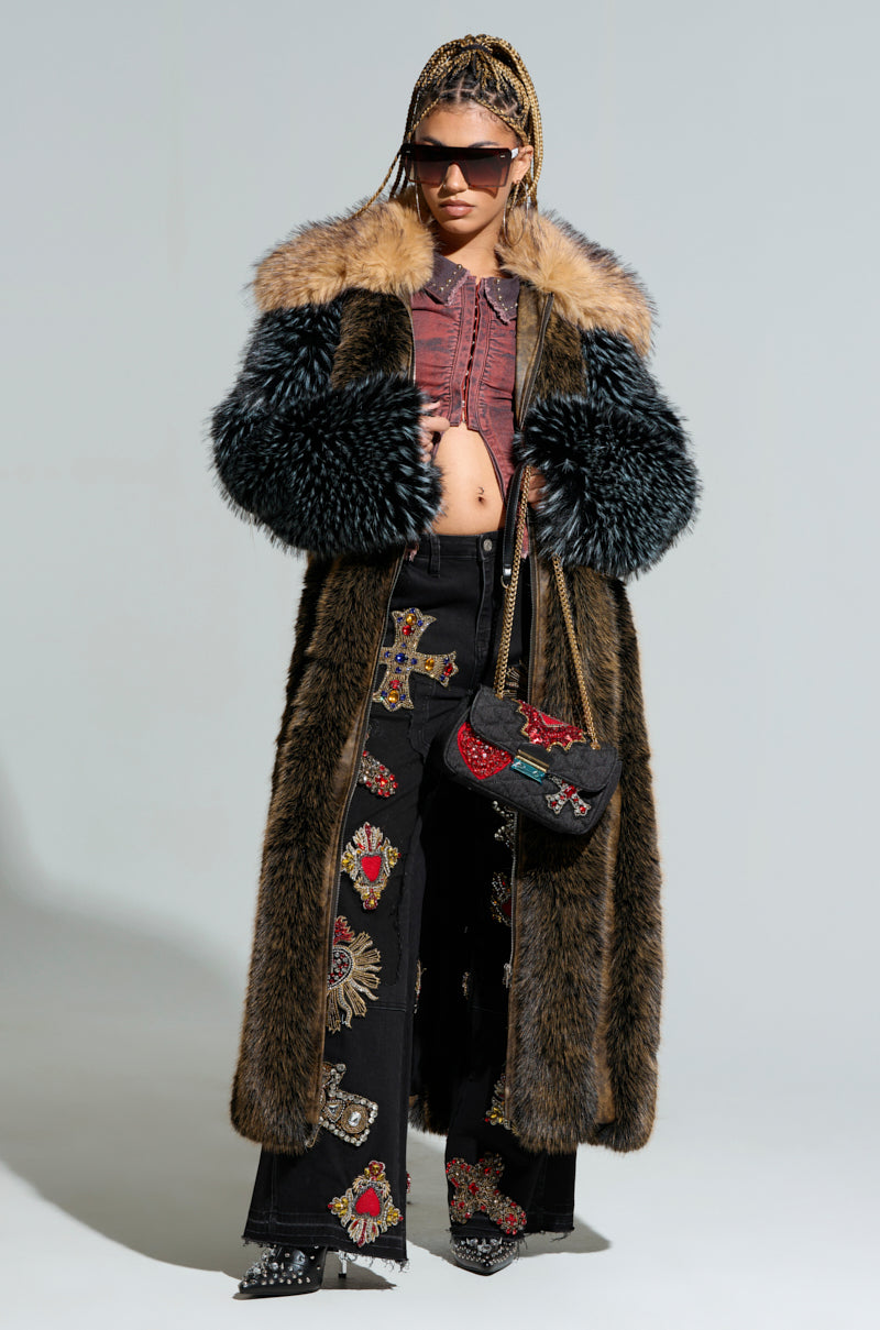 CHIARA PANELED FUR COAT