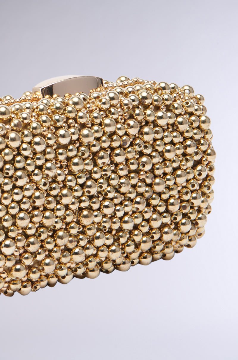 POPPIN BUBBLY EMBELLISHED CLUTCH