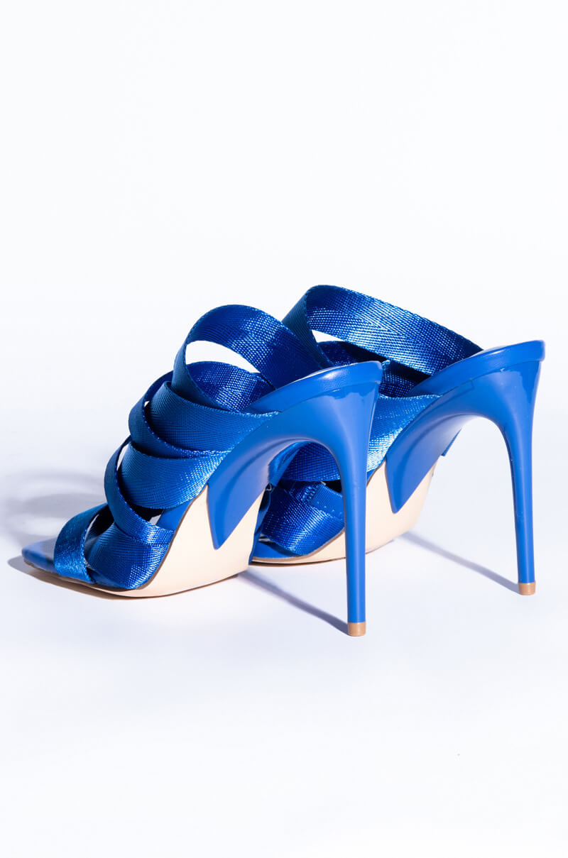 STILETTO MULE SANDAL IN BLUE