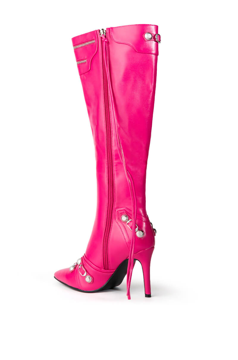 AZALEA WANG MAEVE STILETTO BOOT IN FUCHSIA