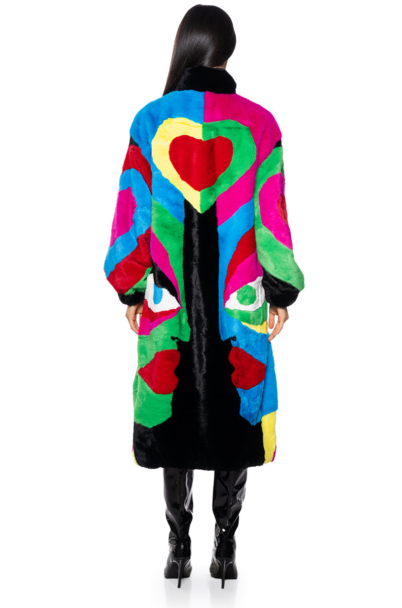 JAYLAY COLLECTION FAUX FUR PICASSO COAT