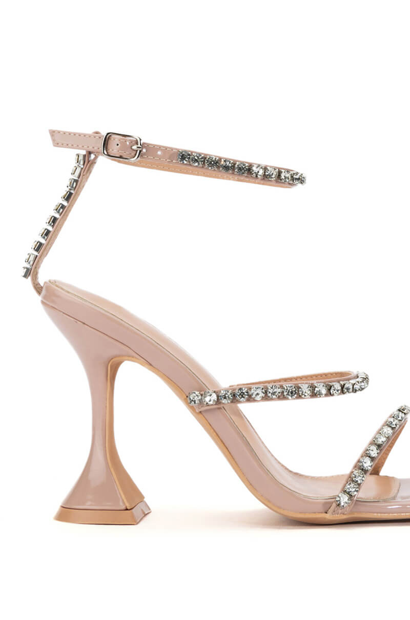 AZALEA WANG UNLIMITED EMBELLISHED SANDAL IN NUDE