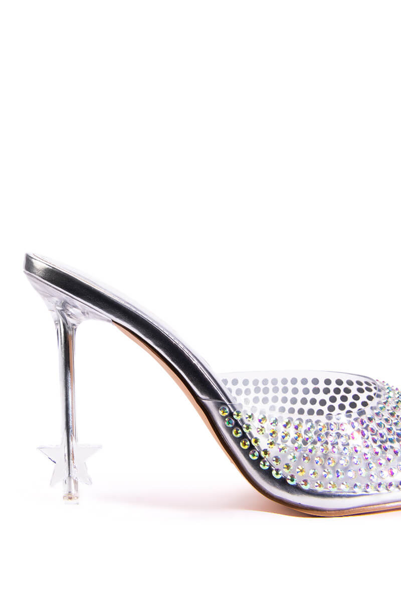 STARDOM SILVER STILETTO PUMP