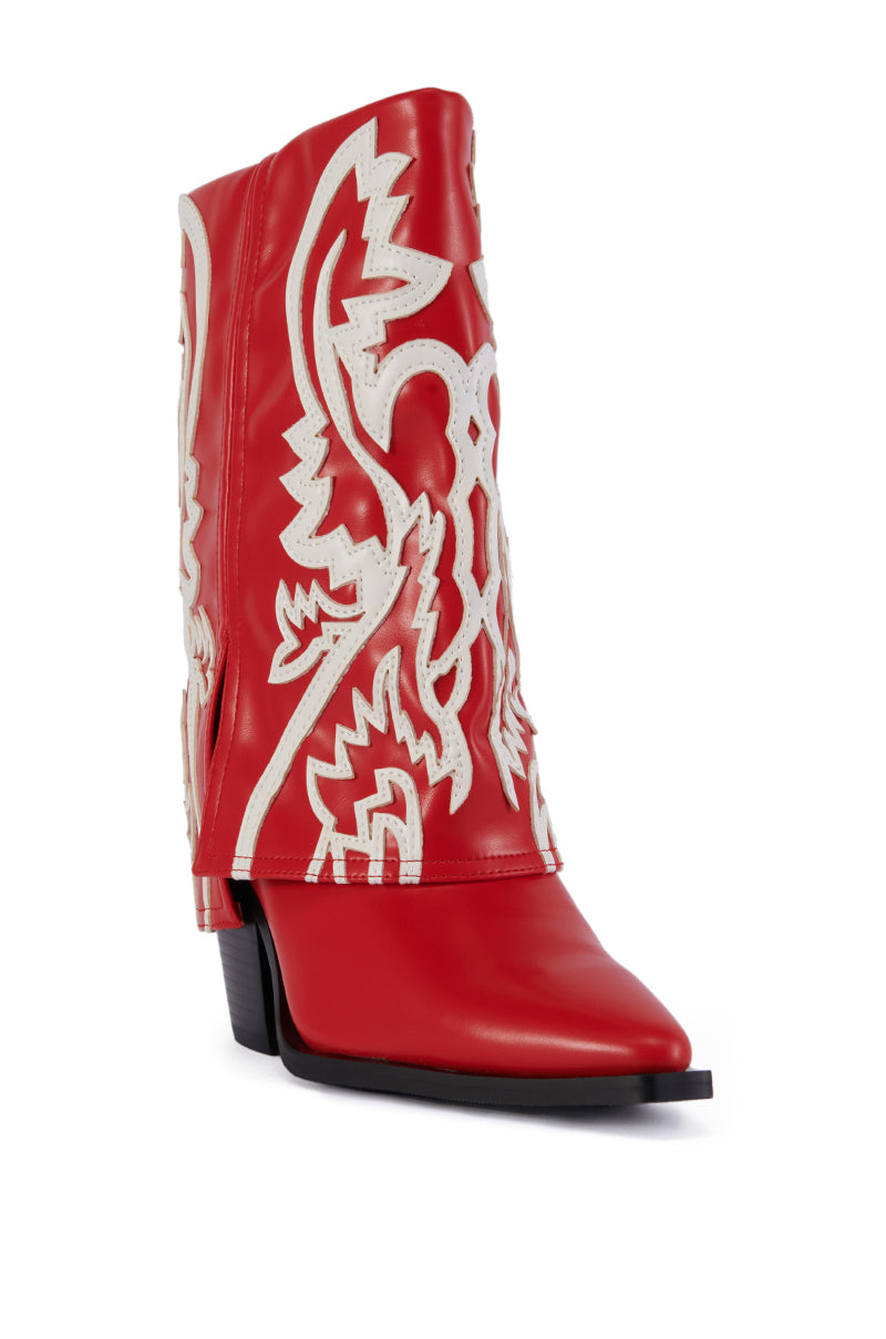 AZALEA WANG ESPERANZA WESTERN BOOTIE IN RED