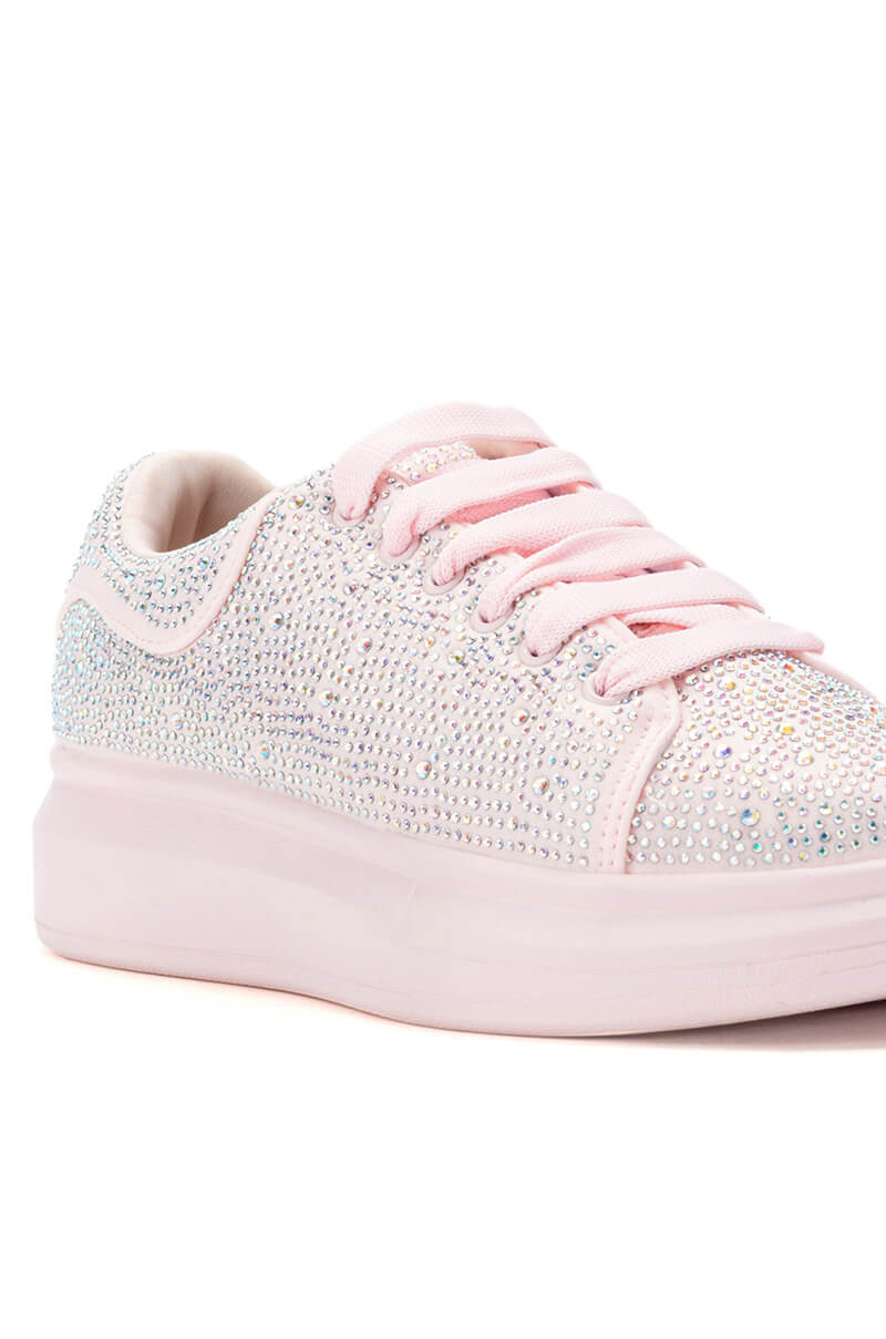 SIA EMBELLISHED SNEAKER IN PINK