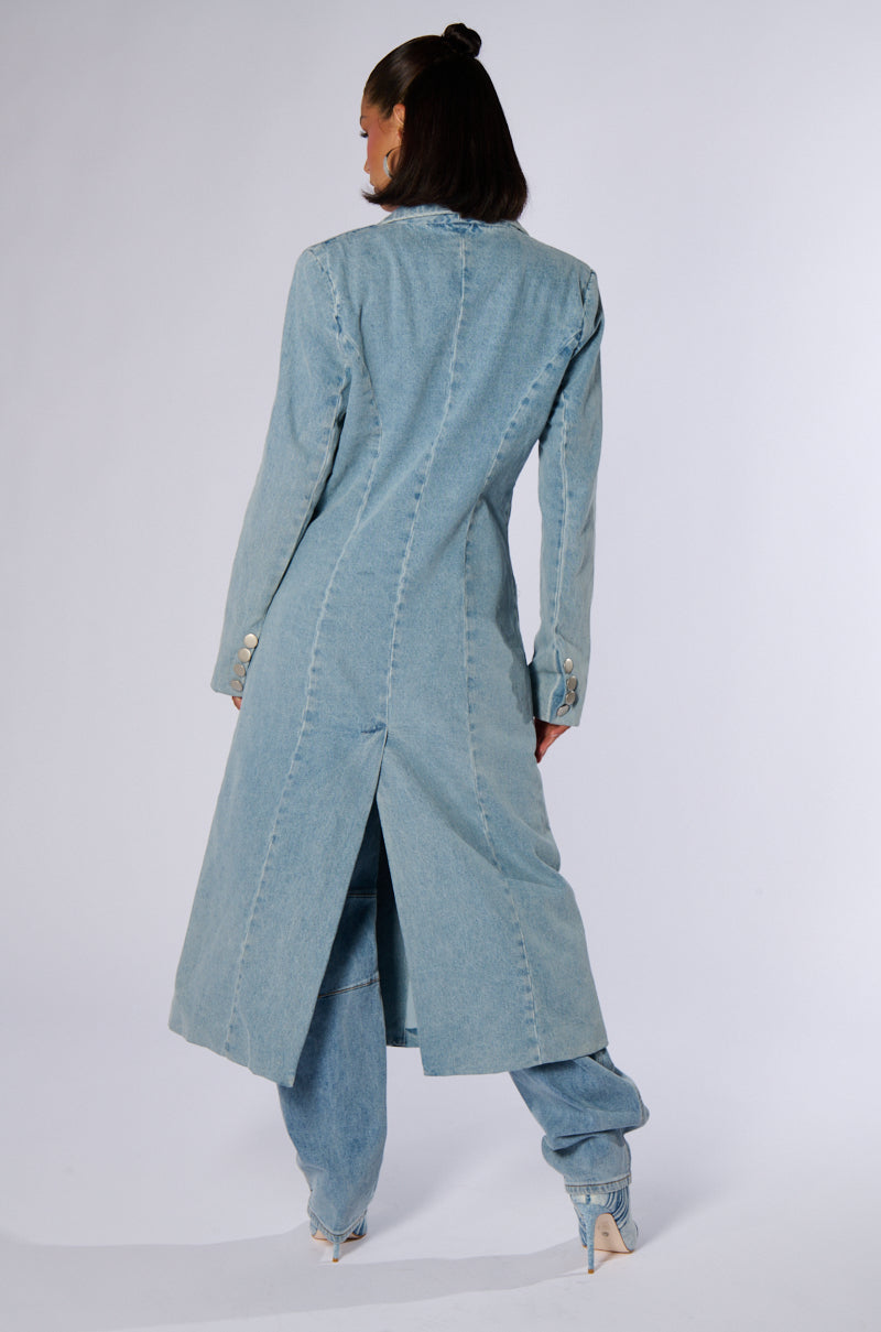 DIVINE TIMING DENIM TRENCH