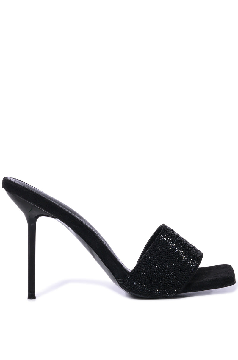 AZALEA WANG CAILY BLACK STILETTO MULE