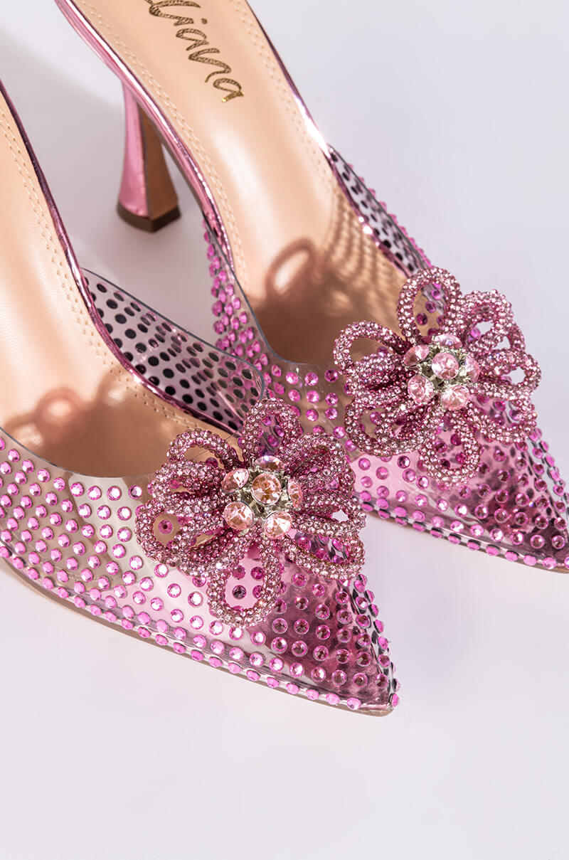 DIVINNY EMBELLISHED PUMP IN PINK