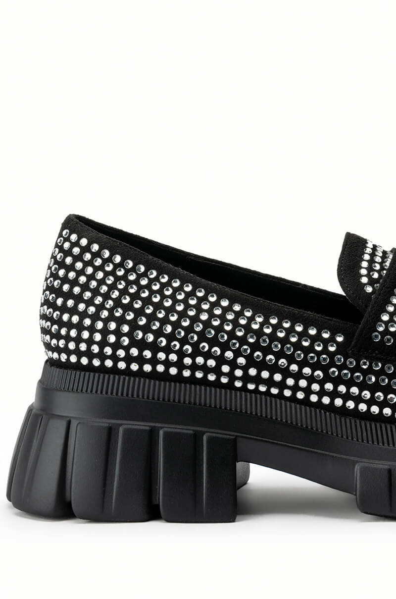 COHEN BLACK LOAFER WITH EMBELLISHMENT