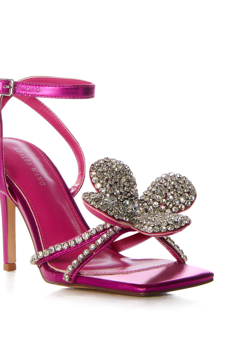 AZALEA WANG BEVIE FUCHSIA BUTTERFLY SANDAL