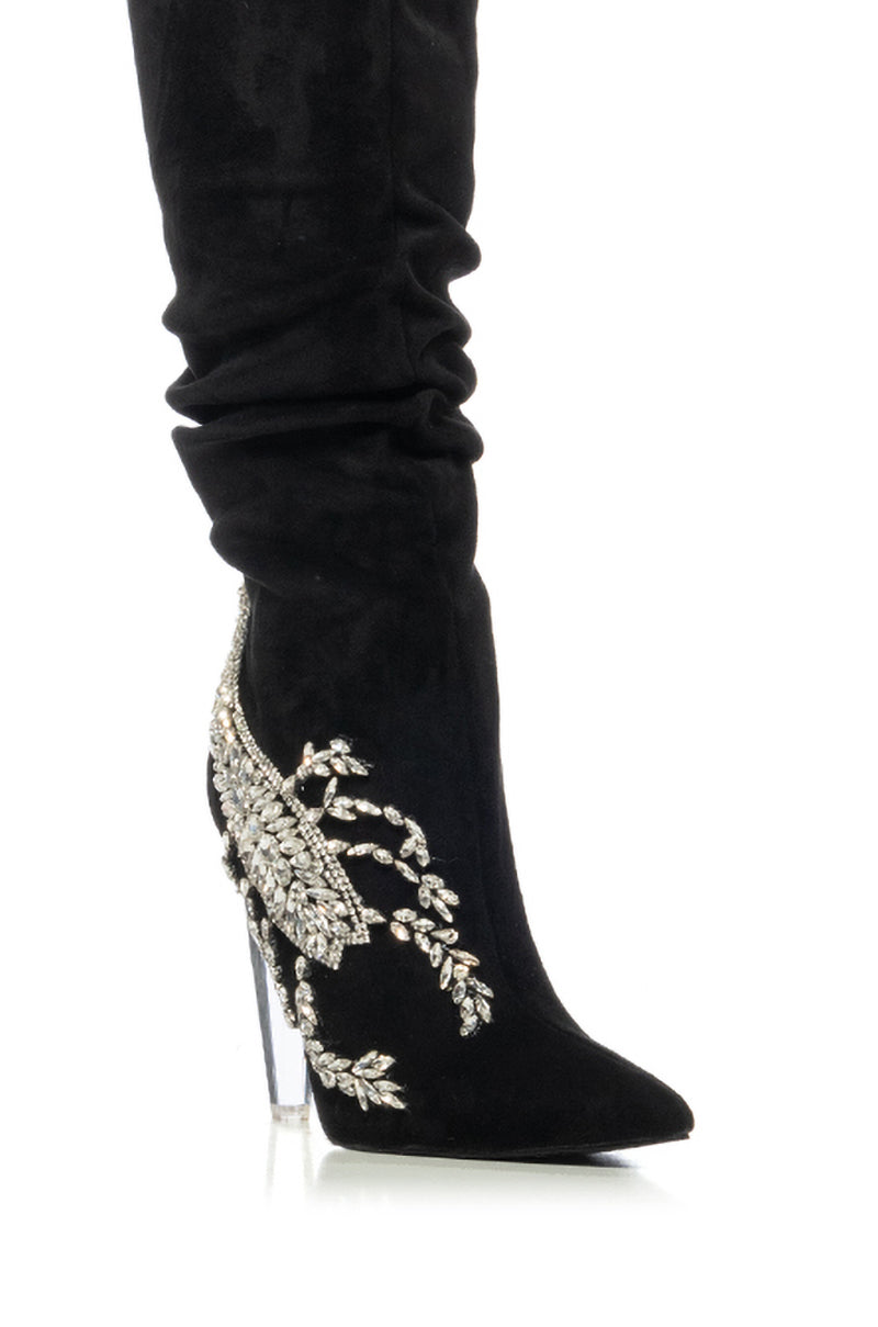 AZALEA WANG BAYLIN BLACK BOOT WITH SCORPIO DETAIL