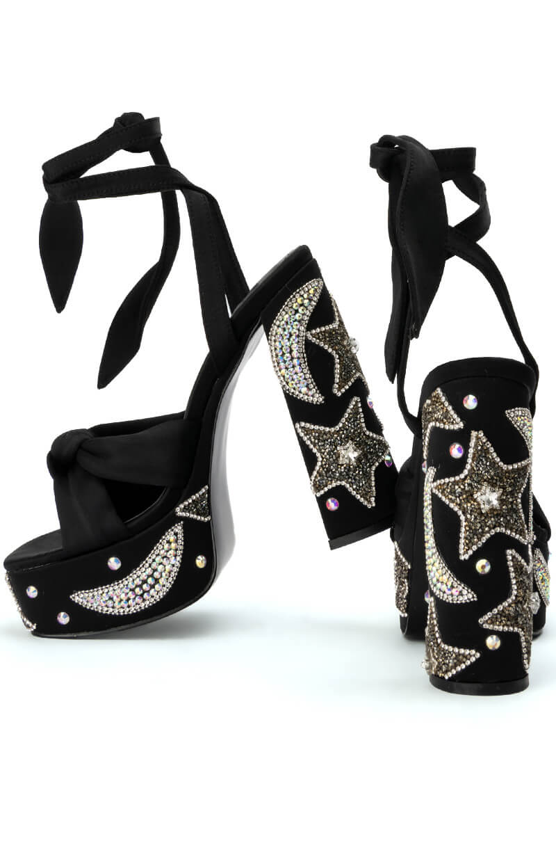 AZALEA WANG STORM PLATFORM SANDAL IN BLACK