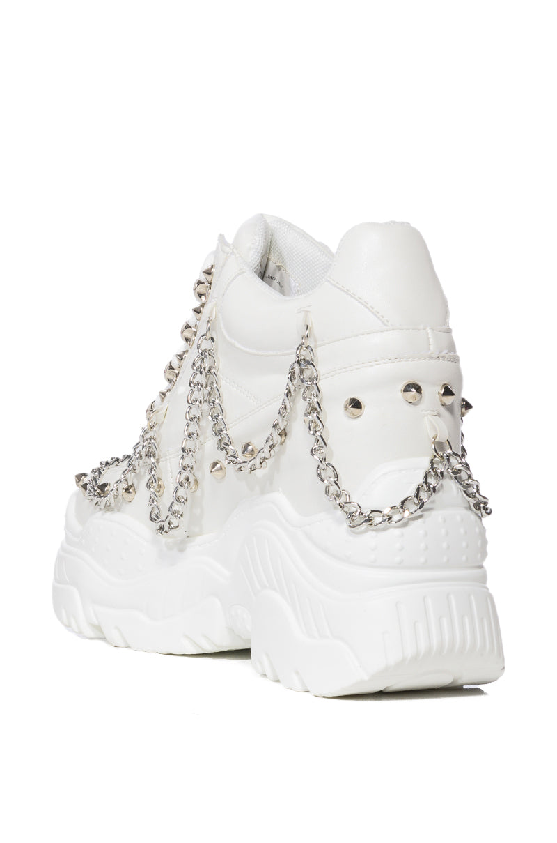 SPACE CANDY WHITE EMBELLISHED SNEAKER