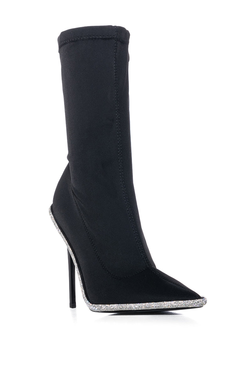 AZALEA WANG HOT TAMALE BLACK DIAMOND RAND BOOTIE