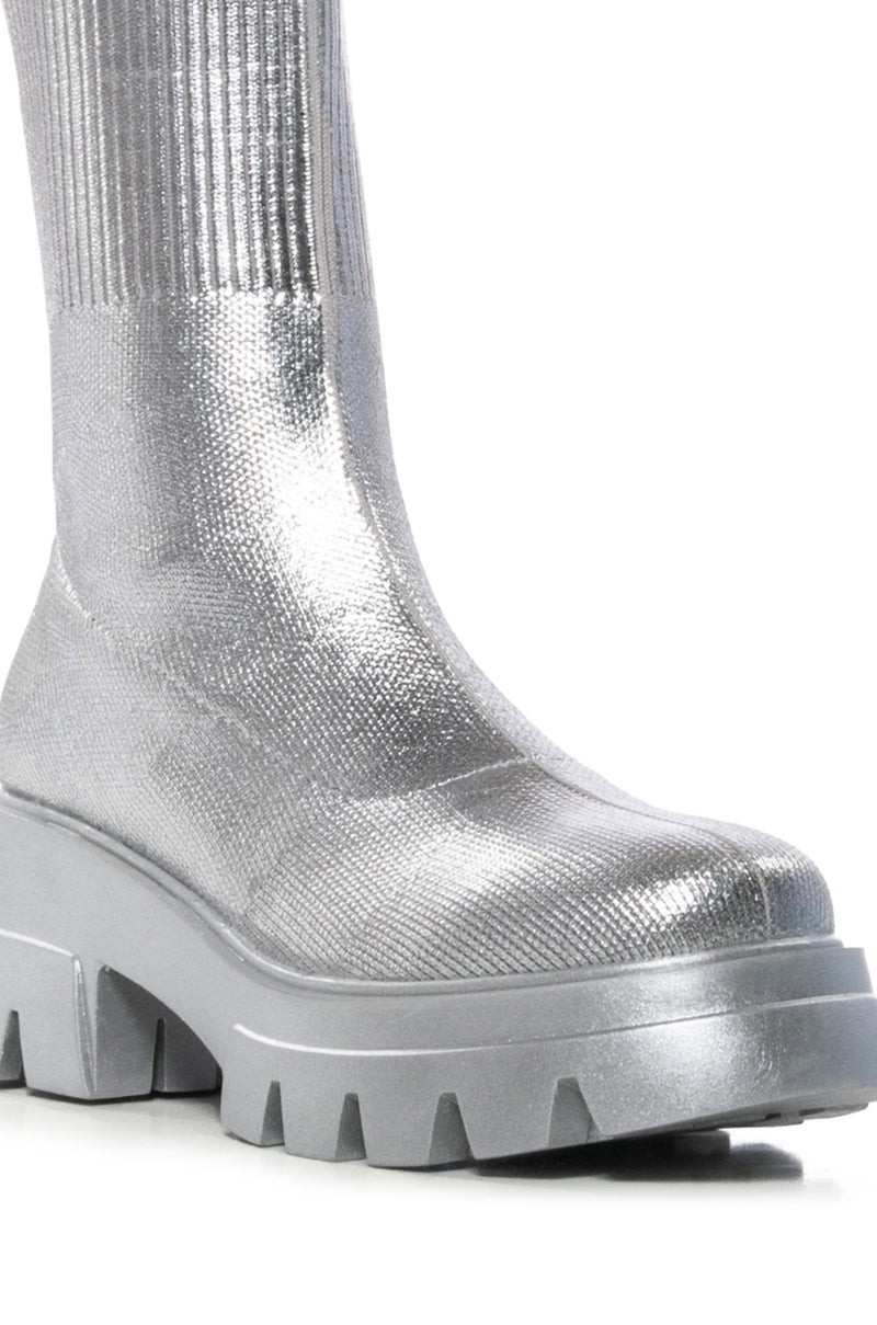 AZALEA WANG MITTY SILVER BOOTIE