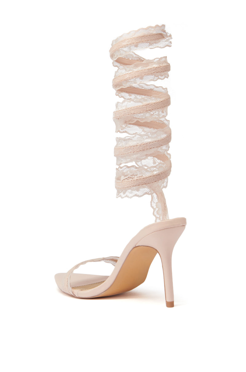 TOUCHY NUDE SPIRAL STILETTO SANDAL