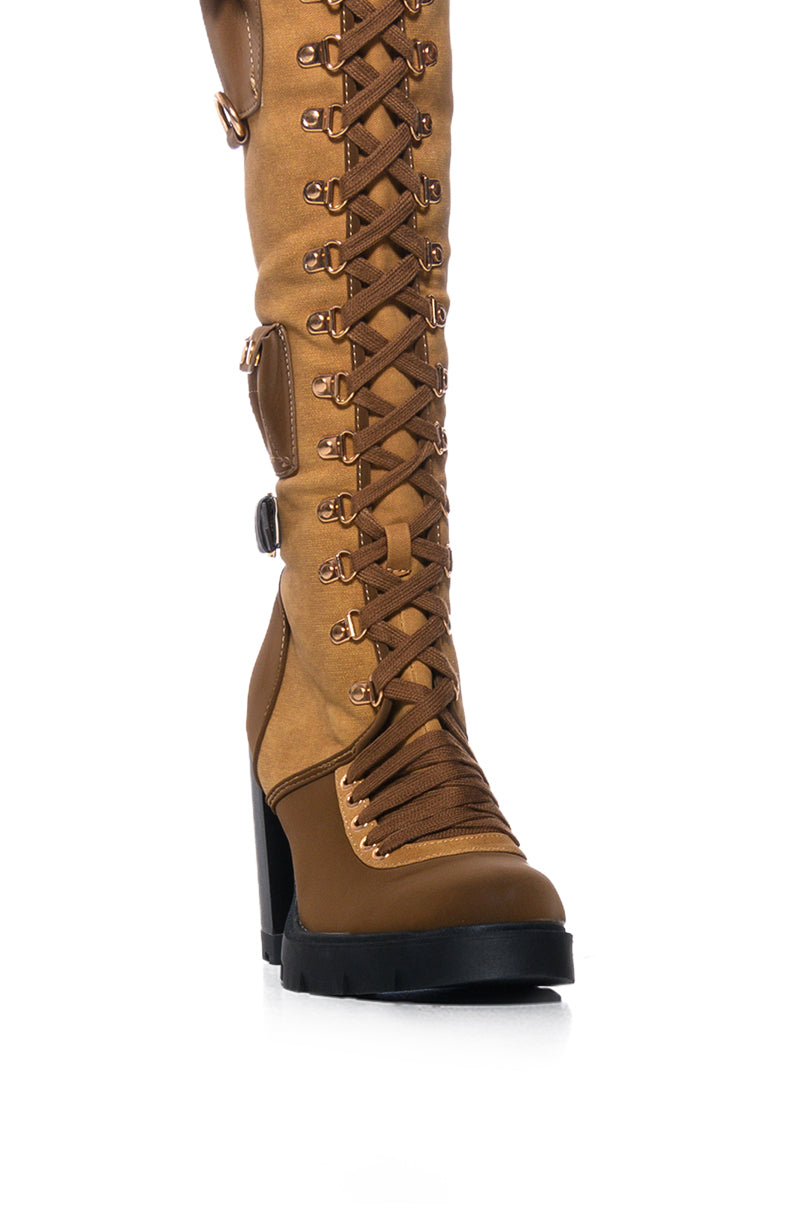 AZALEA WANG SONITA LACE UP BOOT