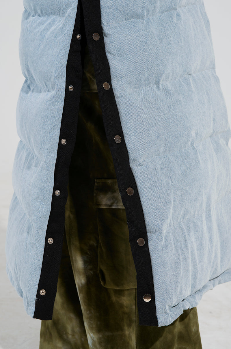 FALLON TEARAWAY VEST IN DENIM