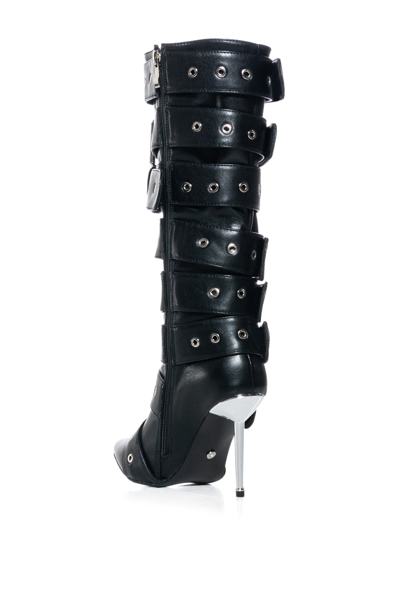 AZALEA WANG SEDNA BLACK BELT COVERED BOOT