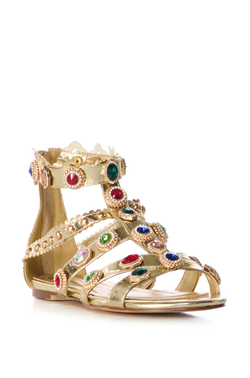 AZALEA WANG BRIDIE GOLD EMBELLISHED SANDAL