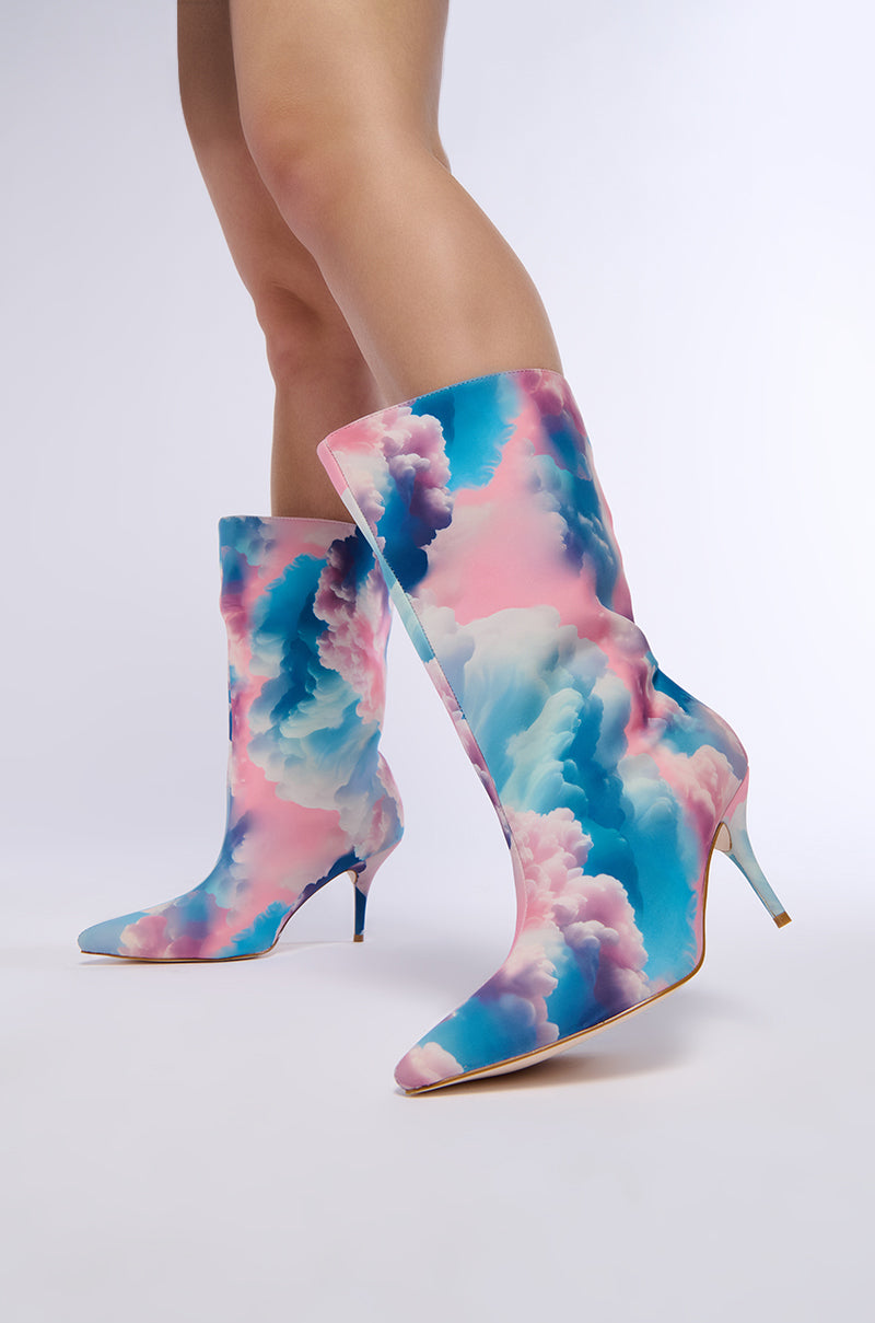 AZALEA WANG ORSON PINK MULTI CLOUD BOOTIE