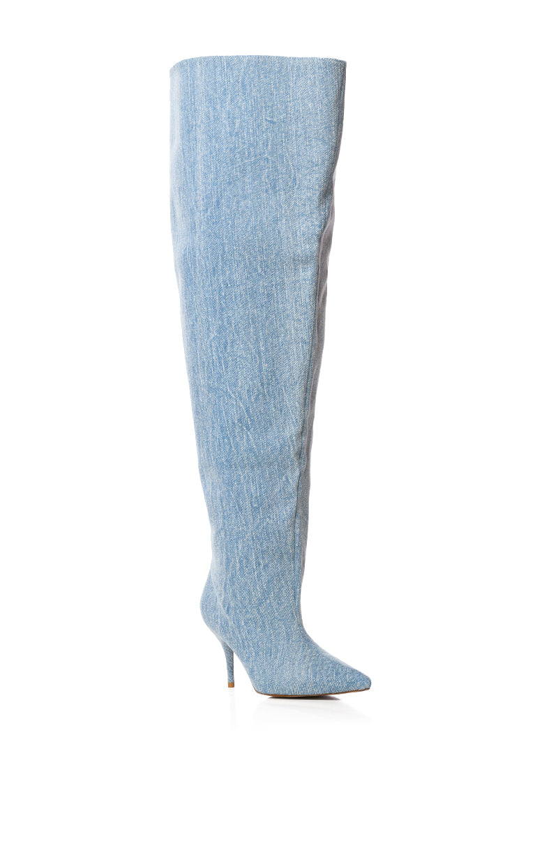 AZALEA WANG AMBY BUCKET BOOT IN DENIM