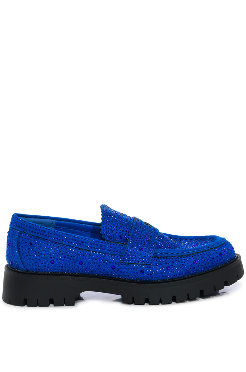 GENTLY EMBELLISHED LOAFER IN BLUE