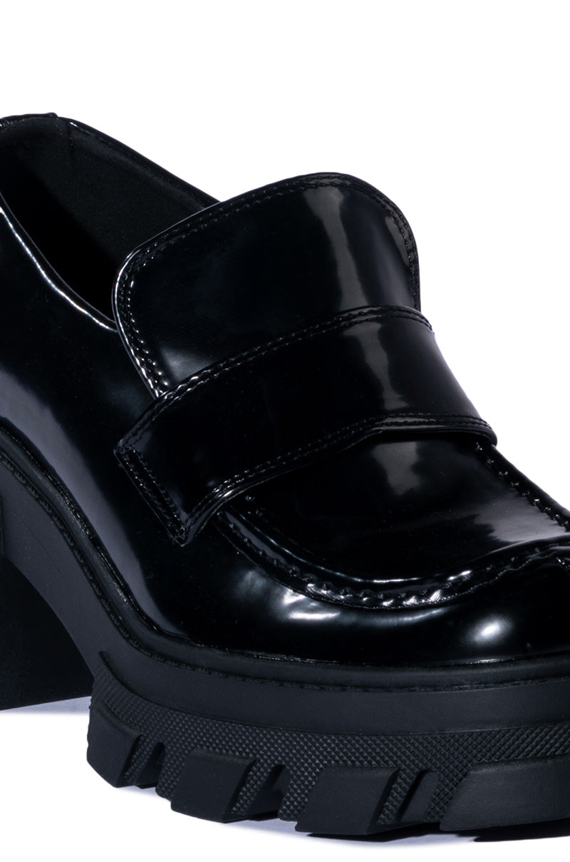 GREAT CAUSE BLACK PATENT LOAFER