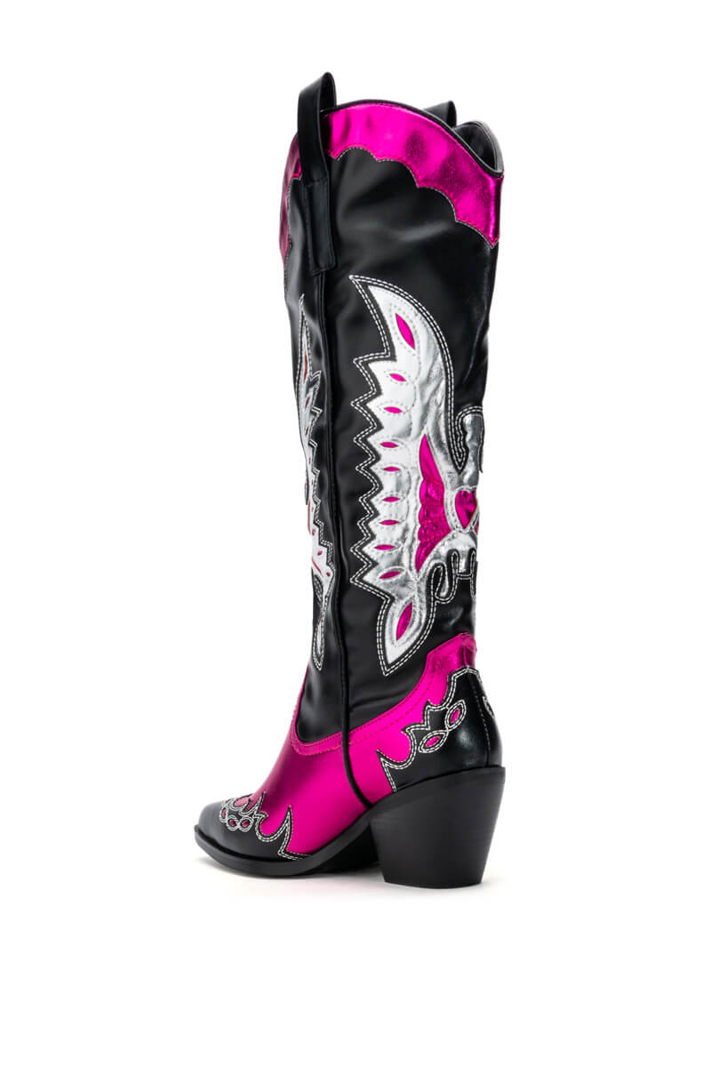 AZALEA WANG ZAINA WEDGE BOOT IN PINK