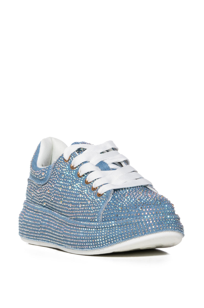 KINGDOM DENIM RHINESTONE SNEAKER