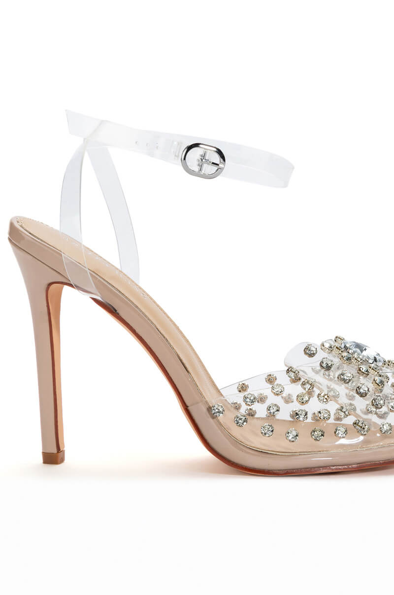 AZALEA WANG RELLA BLING BLING PUMP IN NUDE