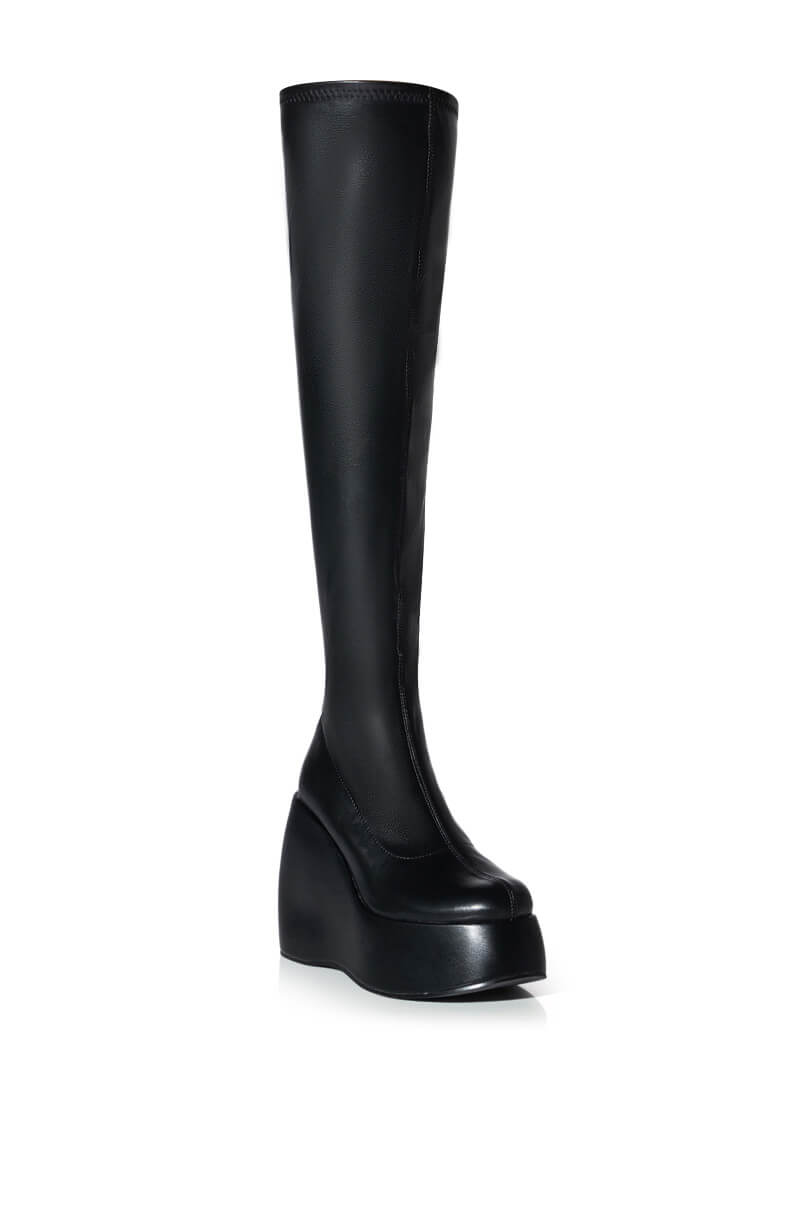 DARCY BLACK WEDGE BOOT