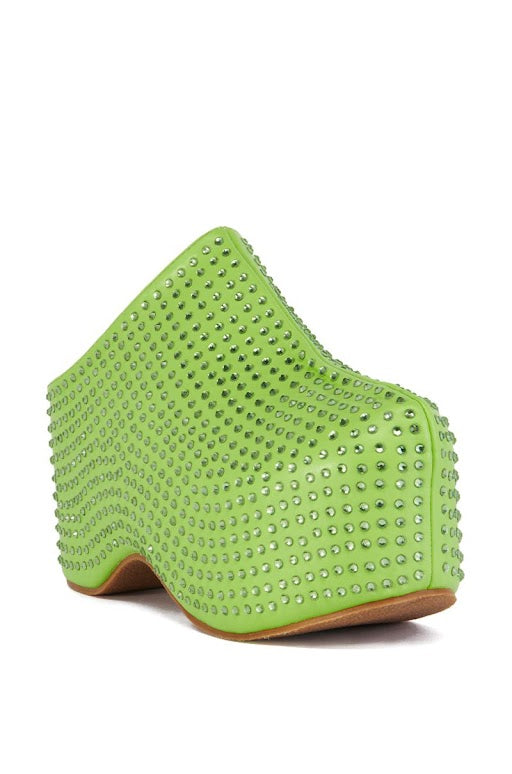 AZALEA WANG MACEY EMBELLISHED CLOG IN GREEN