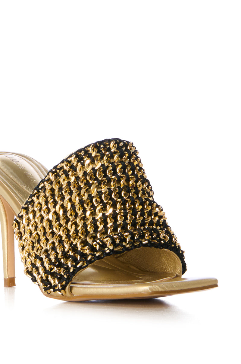 AZALEA WANG RIZALINO GOLD CHAIN SANDAL