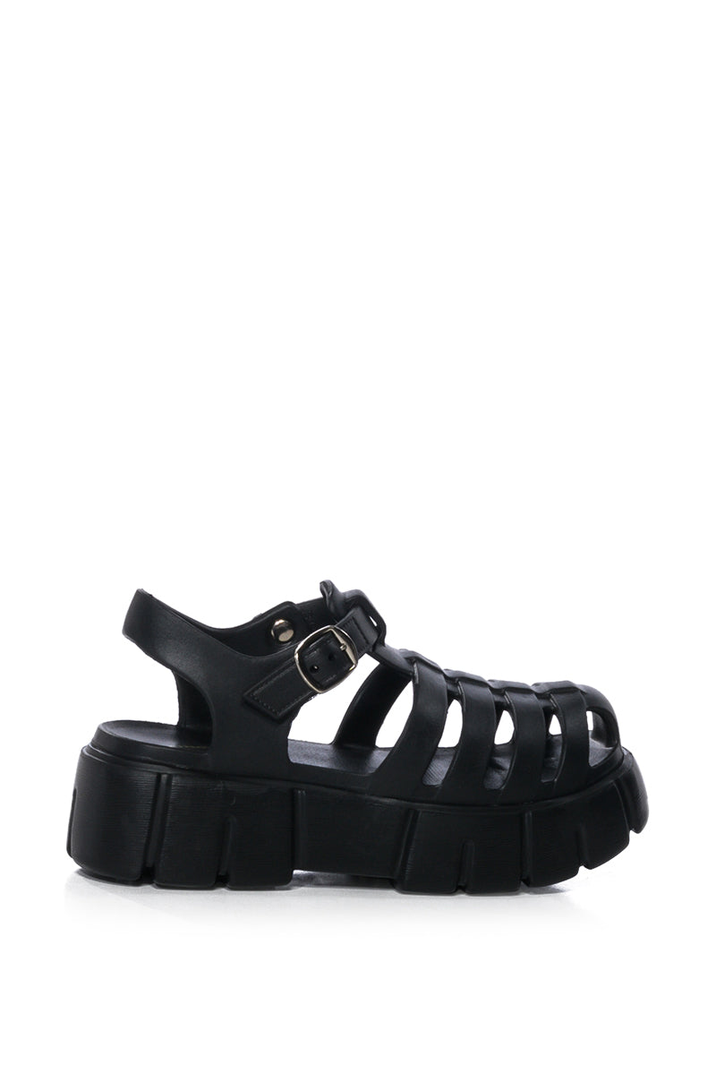 MUMU FLATFORM CLOG IN BLACK