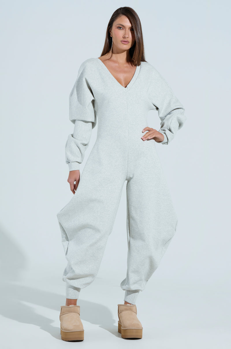 COMFY COZY SWEATSHIRT JUMPSUIT