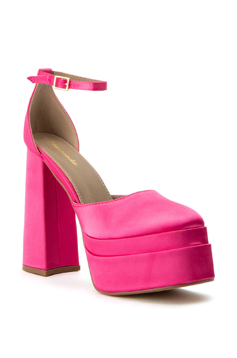 HARPER CHUNKY PUMP IN FUCHSIA