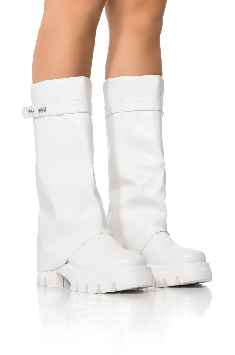 AZALEA WANG JET WHITE BOOT